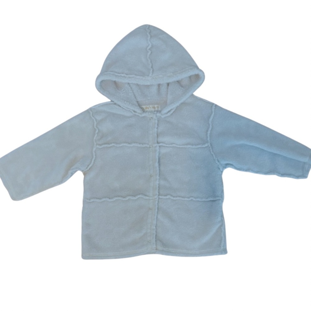 Ragdoll and rockets fleece baby jacket 24 months ice blue like new worn once